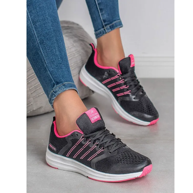 Ax Boxing Lichte sportschoenen zwart roze