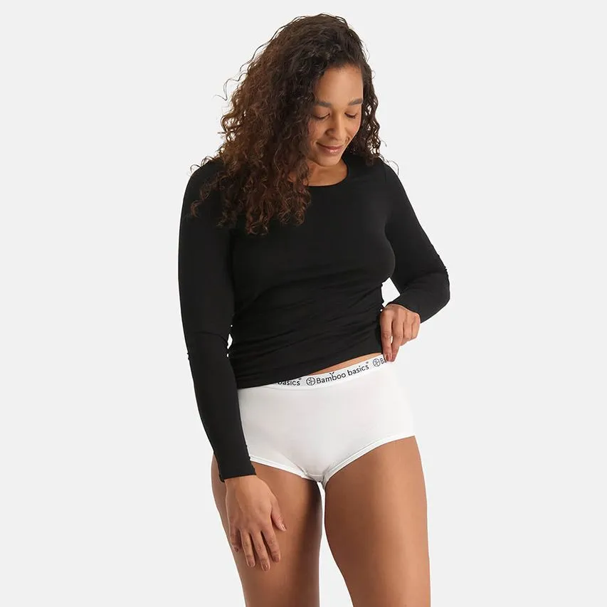 BAMBOO BASICS DAMES CIRCULAR MADE 2PACK HIPSTERS IVY WIT  