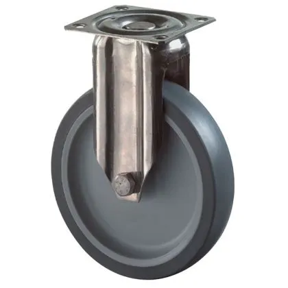 BOKWIEL Ø 50MM, LOOPVL RUBBER GRIJS, WIELLICH KUNSTST, GLIJLAGER, 40KG
