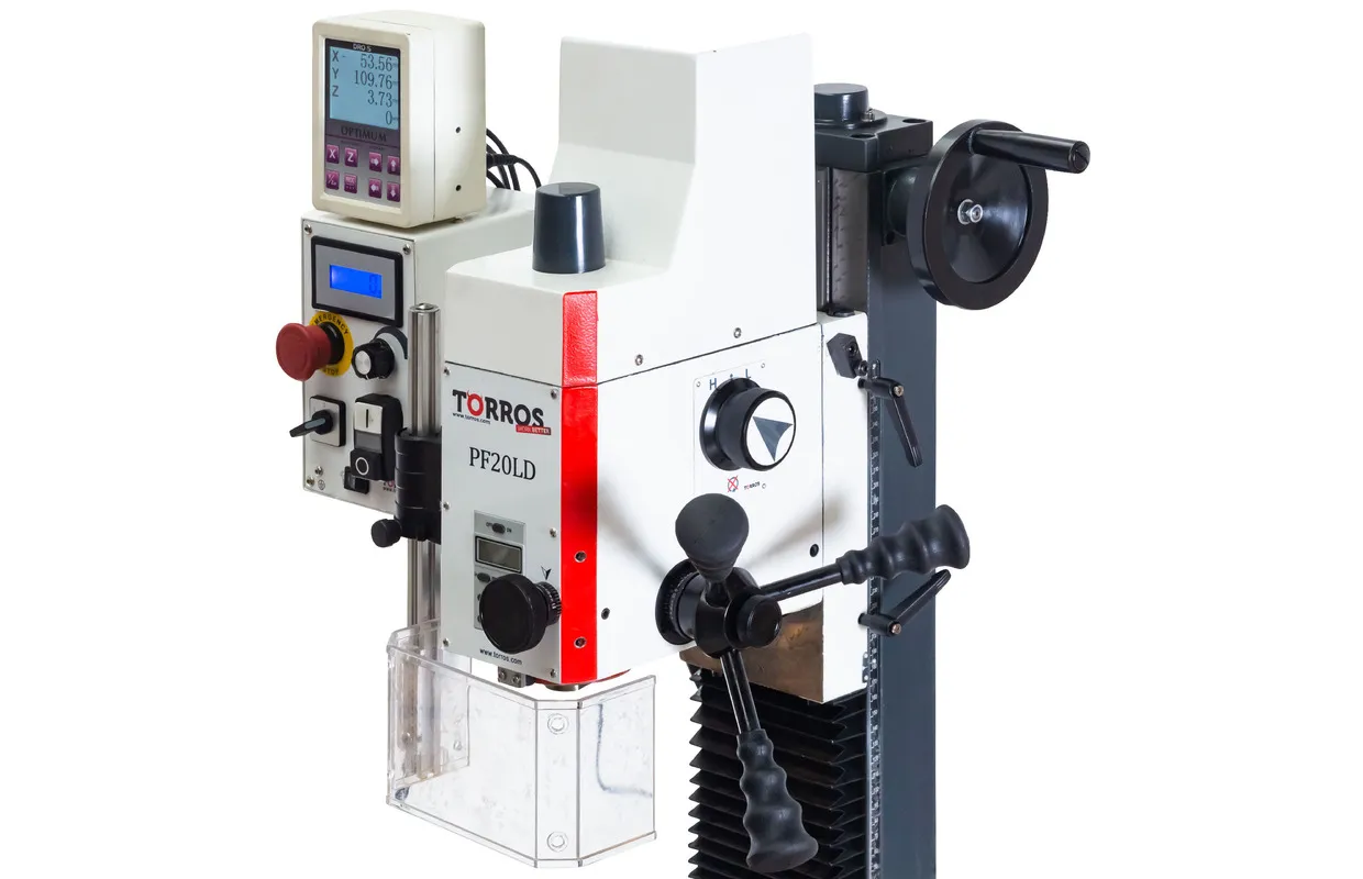 Boorfreesmachine X 480 mm Y 175 mm Z 280 mm MK2/M10 0,85 kW 230V lange tafel digitale aflezing Torros