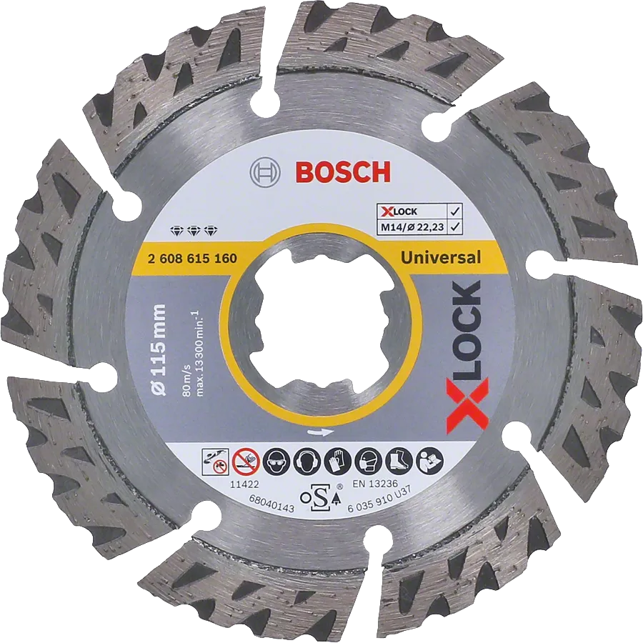 BOSCH EXPERT XLOCK DIAMANTSCHIJF MULTI MATERIAL 115 X 2223 X 24 X 12 MM  2608900669