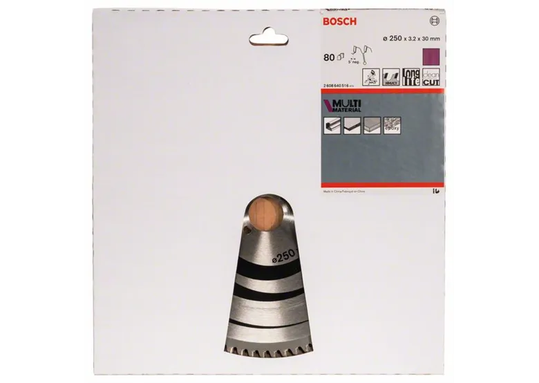 Cirkelzaagblad Multi Material 250x30mm T80 Bosch 2608640516