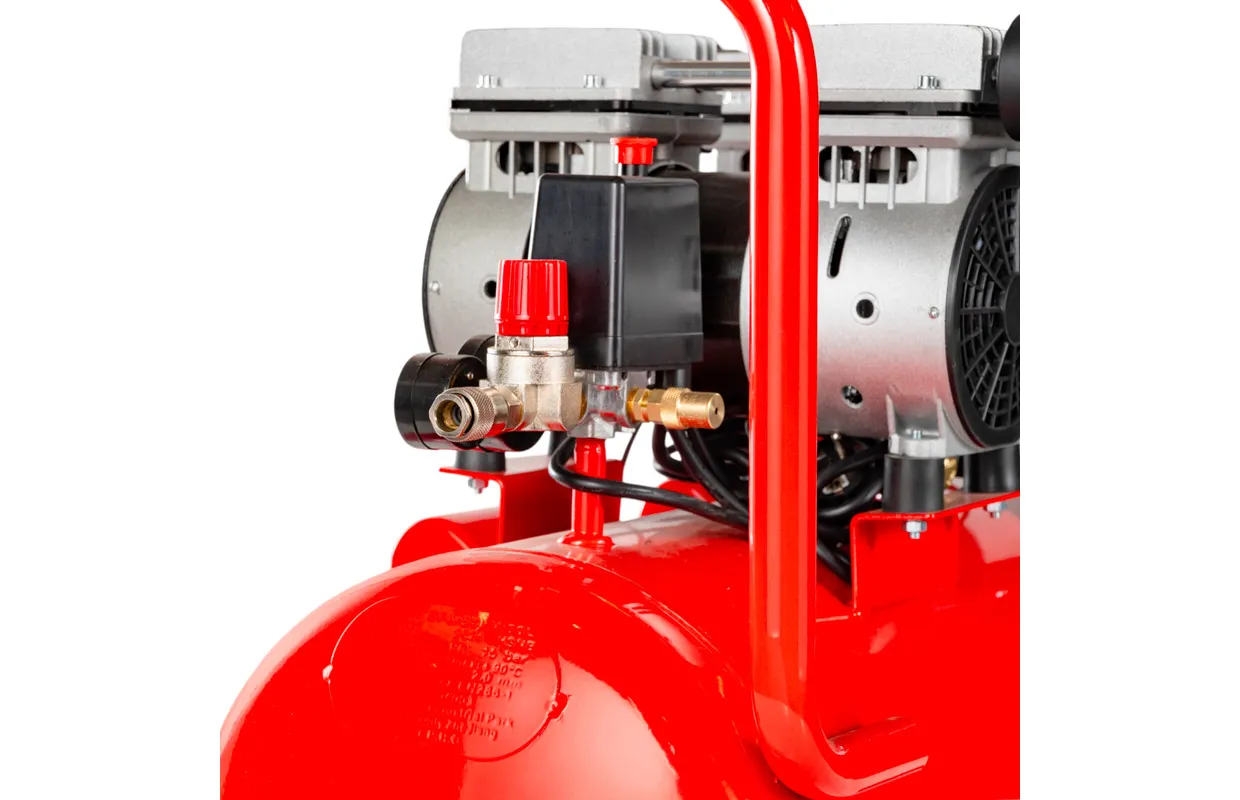 Compressor geluidsarm olievrij ketel 50 L 1,1 kW / 1,5 Pk 280 L/min 10 bar 63 dB(A) 230V Torros