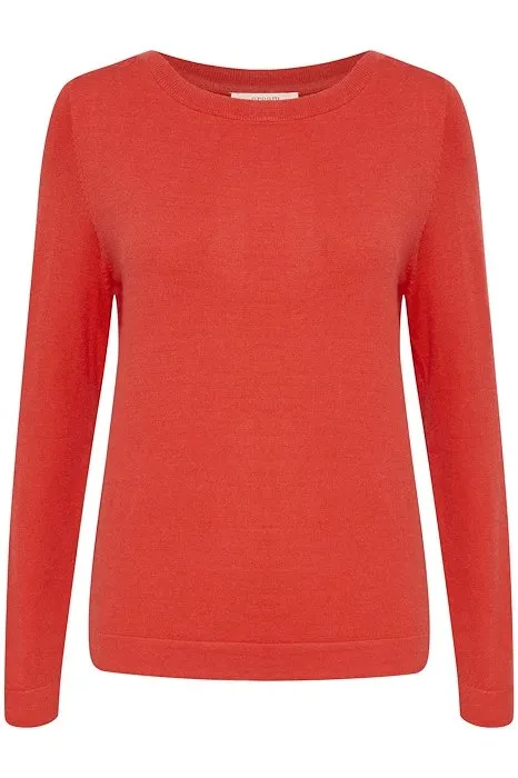 Cream CRDela knit pullover poppy red Cream