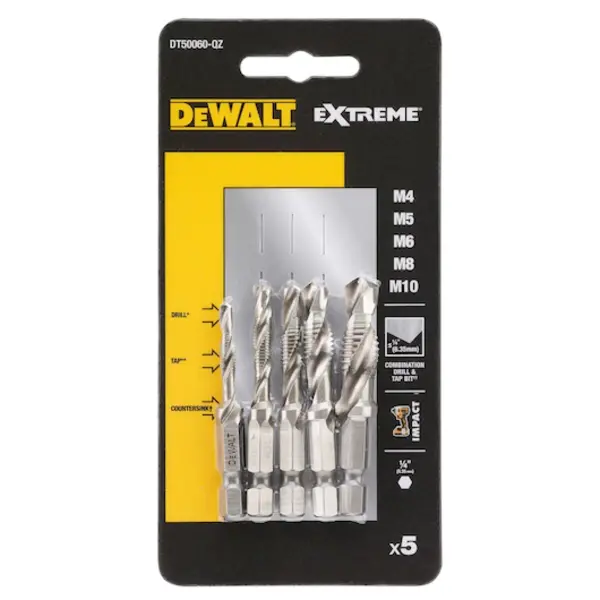 DEWALT 5DELIGE TAP & BORENSET