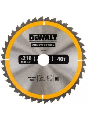 DeWALT DT1953 Cirkelzaagblad 216x30x40T