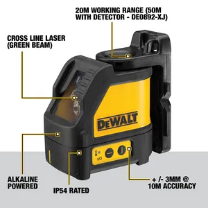DEWALT ZELFNIVELLERENDE KRUISLIJNLASER  GROEN