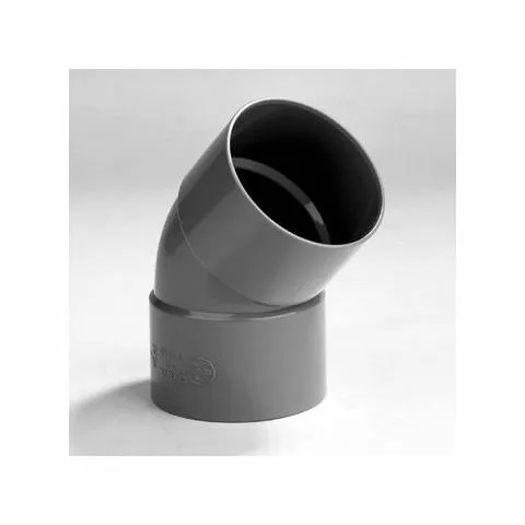 Dyka Bocht 2x lijmmof 45° PVC keurmerk BRL52100 160mm