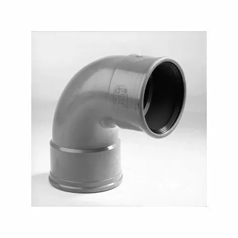 Dyka Bocht 2x machet 90° klasse 41 PVC grijs keurmerk BRL52100/BRL52200 160mm