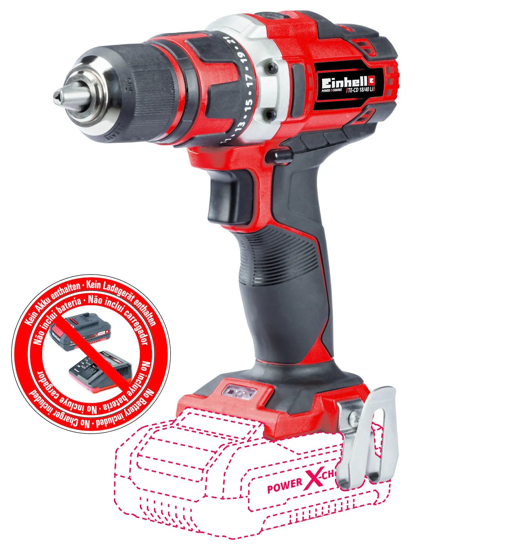 EINHELL TECD 18/40 LI SOLO ACCU BOOR/ SCHROEFMACHINE