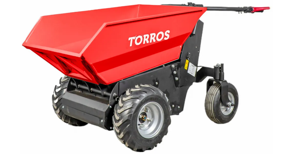 Elektrische dumper 4 wielen 220 liter 500kg 4 wielen elektrische kip met batterij 48V Torros