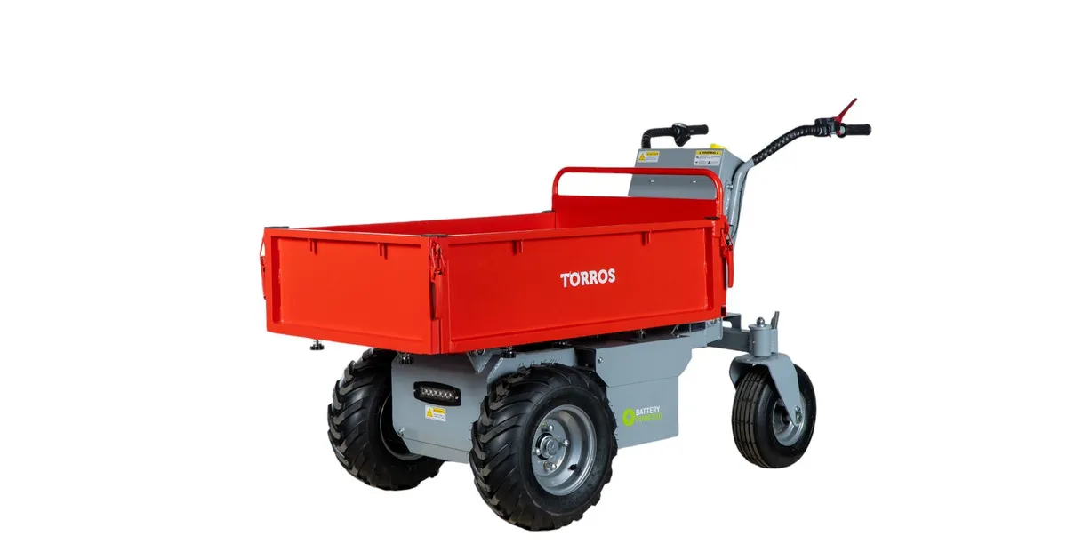 Elektrische dumper 500kg 196l hydraulisch kippen, batterij 48V Torros