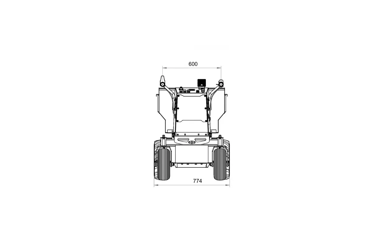 Elektrische dumper 500kg 245 liter hydraulisch kippen, batterij 48V Torros