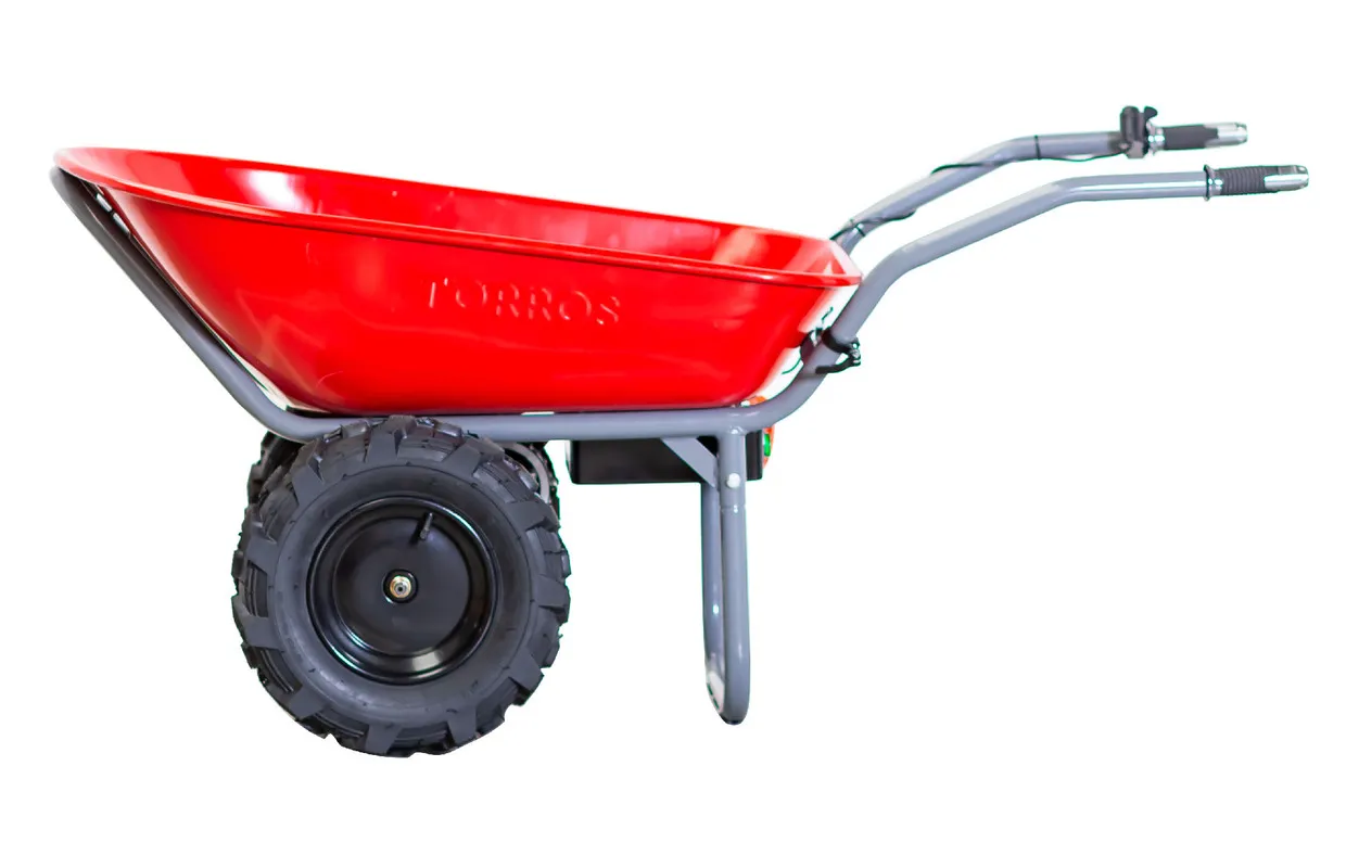 ELEKTRISCHE KRUIWAGEN MET DUBBEL VOORWIEL 100L 260KG  BATTERIJ 40V / 6AH TORROS