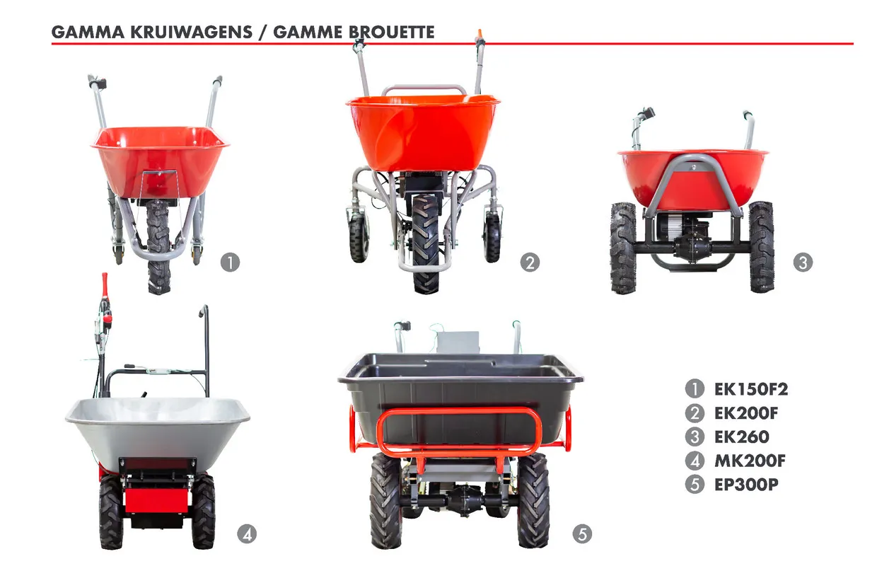 ELEKTRISCHE PLATFORMWAGEN 4 WIELEN MET UITSCHUIFBAAR AFNEEMBAAR FRAME INCL. PP BAK 300L 300KG  BATTERIJ 40V / 6AH TORROS
