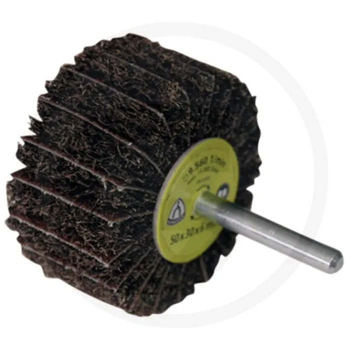 LAMELLENSCHUURROL  KORRELGROOTTE: 100, Ø 60 MM, HOOGTE 50 MM, SCHACHTØ 6 MM