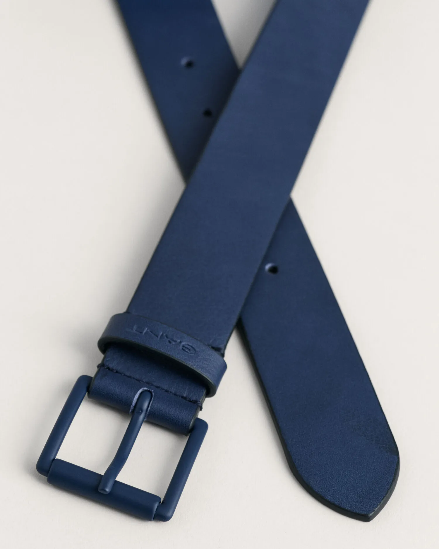 Leren riem met gesp in ton sur ton