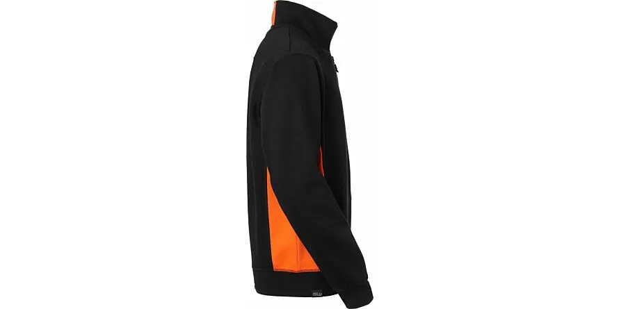 Lincoln Sweatshirt met ritssluiting, Heren, Zwart/Oranje, S
