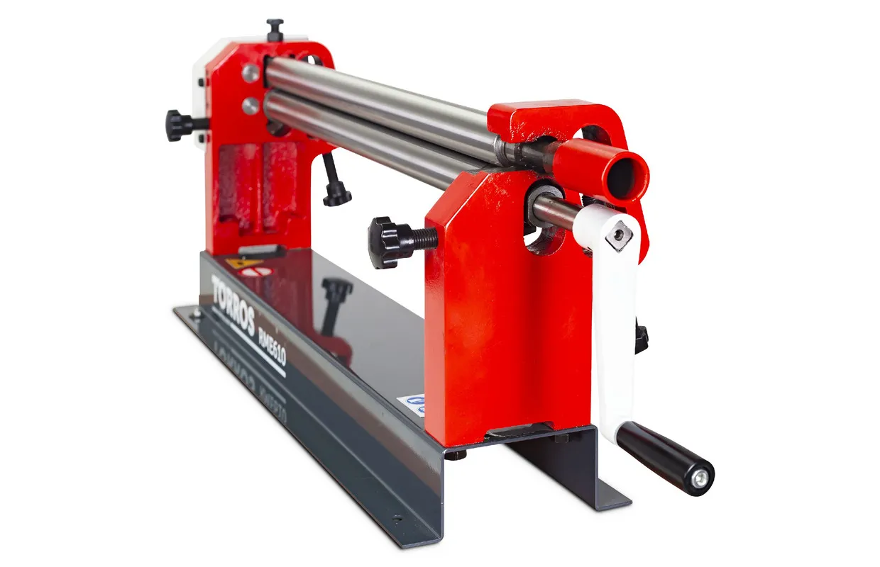 Manuele plaatwals 3 rollen werkbreedte 610 mm plaatdiktes tot 0,8 mm in staal Torros