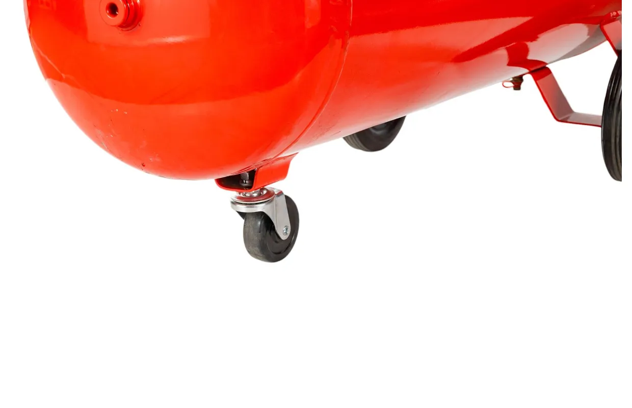 Mobiele compressor riemaandrijving met olie ketel 100 L 2,2 kW / 3 Pk 10 bar 400 l/min 230V Torros