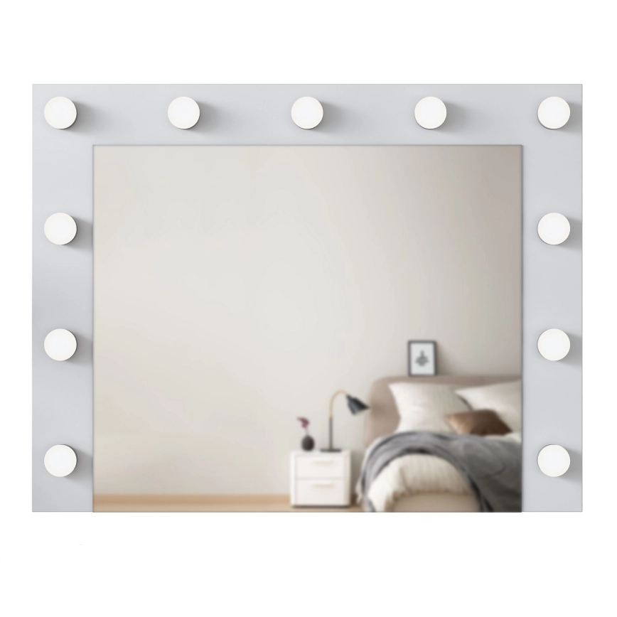 muur spiegel met een plank RANI 90x71,8 cm wit