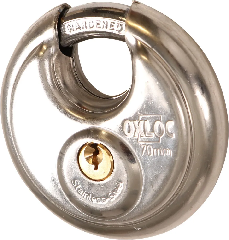 OXLOC DISCUSSLOT RVS 70MM VERSCHILLEND SLUITEND MET 2 SLEUTELS 1217970