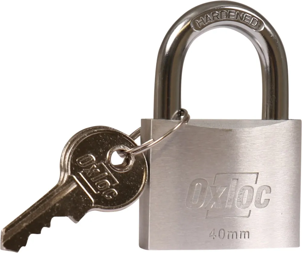 OXLOC HANGSLOT ALUMINIUM MASSIEF TITALIUM 40MM VERSCHILLEND SLUITEND