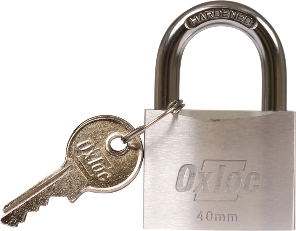 OXLOC HANGSLOT ALUMINIUM MASSIEF TITALIUM 40MM VERSCHILLEND SLUITEND