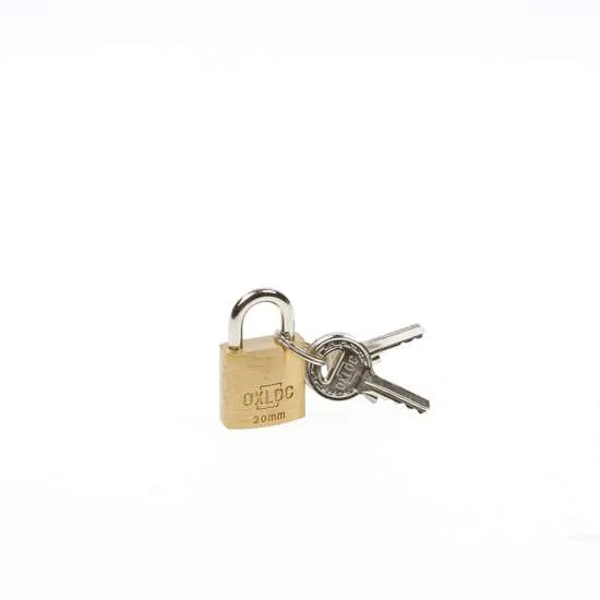 Oxloc Hangslot cilinder messing 20mm