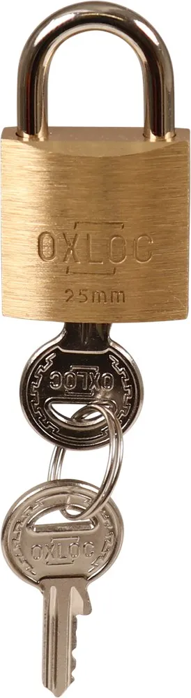 OXLOC HANGSLOT MESSING 25MM VERSCHILLEND SLUITEND