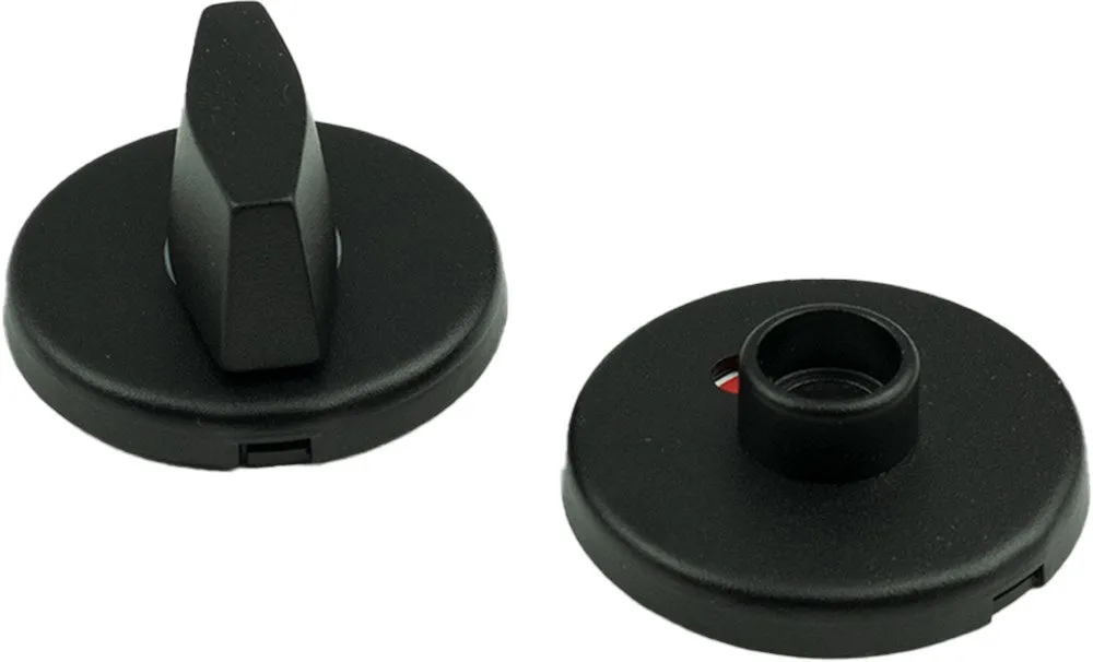 OXLOC KLIKROZET WC 8MM ROND ALUMINIUM ZWART 55MM TOULOUSE  1216630