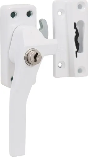 OXLOC RAAMSLUITING 4-GATS WIT SKG* MET NOK + CILINDERSLOT EN HAAKSCHOOT LINKS
