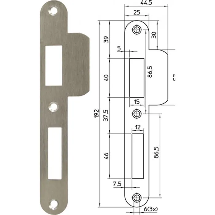 OXLOC SLUITPLAAT RVS OXLOC P701000L TBV 320304