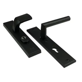 OXLOC VEILIGHEIDSGARNITUUR ALUMINIUM ZWART VOORDEUR MET KERNTREK PC92