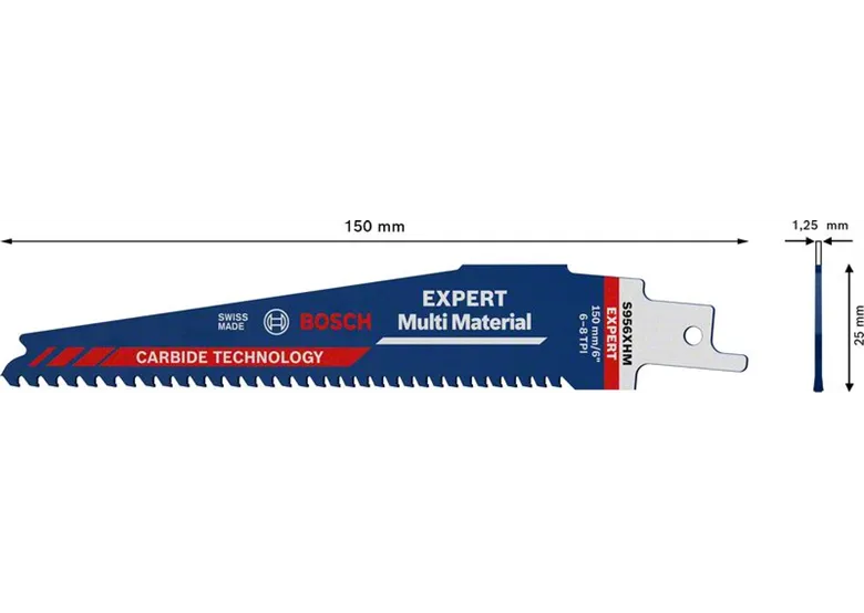Reciprozaagblad, 1st. Bosch EXPERT Multi Material S 956 XHM
