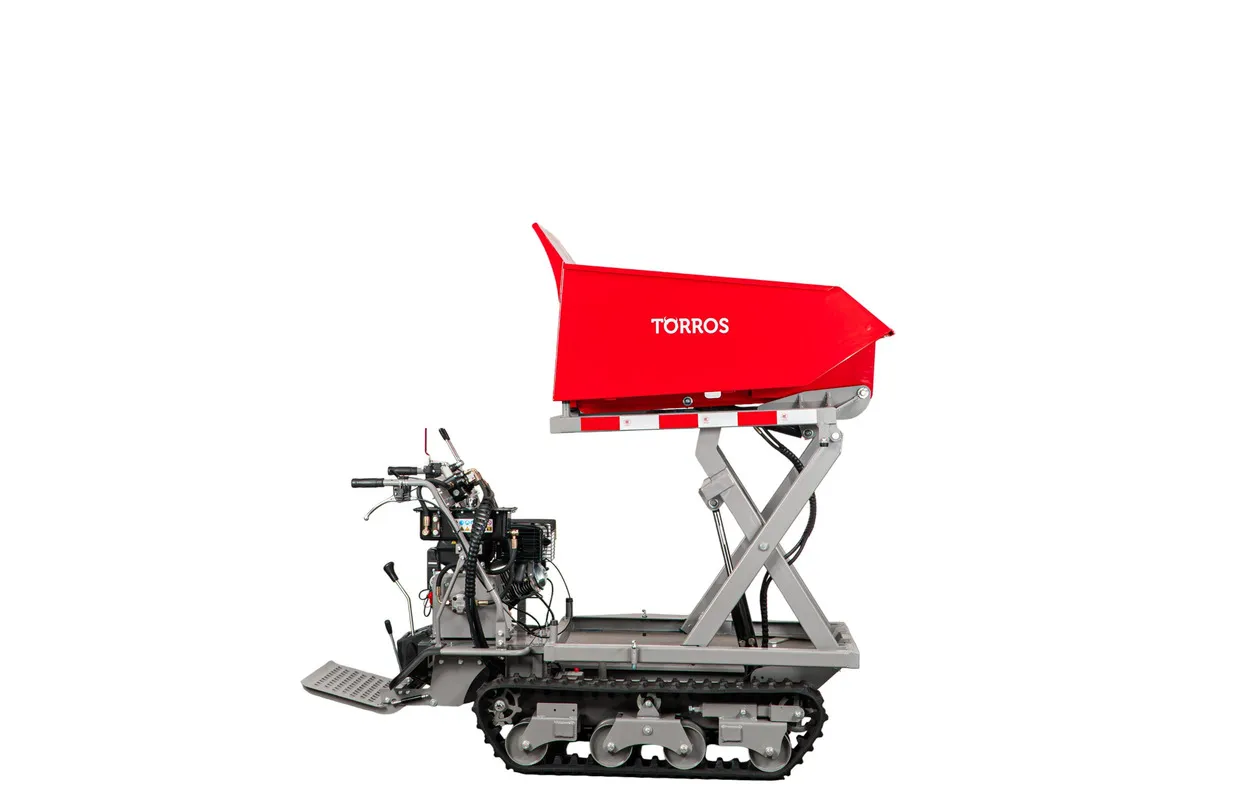 Rupsdumper 800 kg 13pk 8 snelheden elektrische start en hydraulische schaarlift Torros