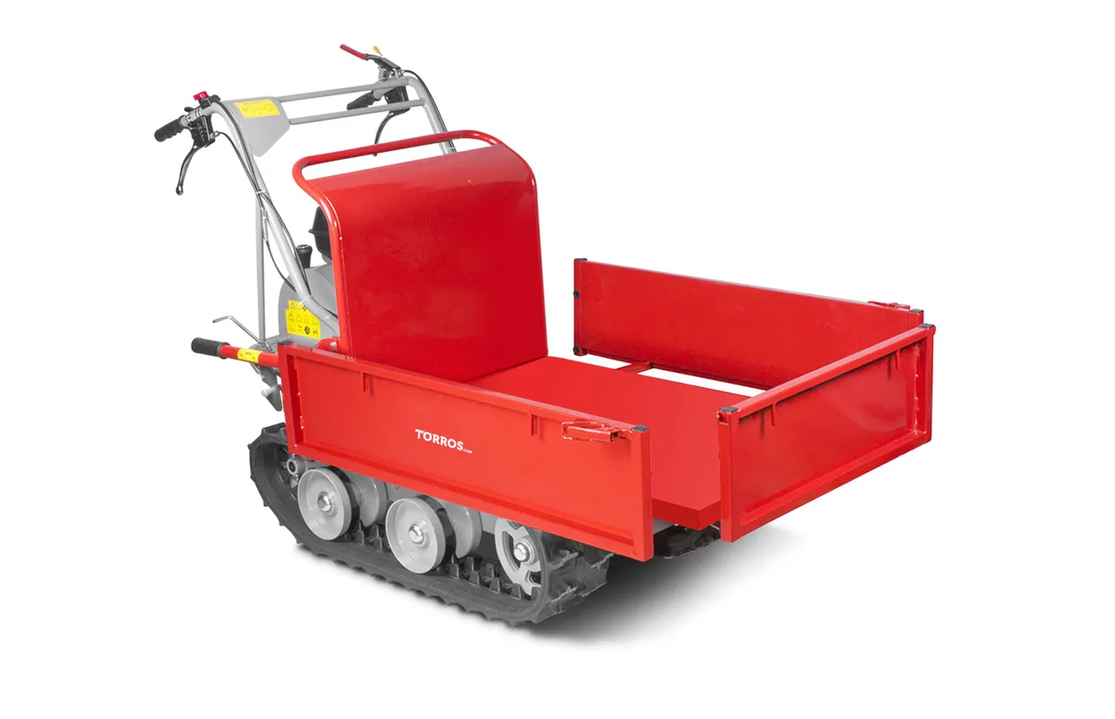 Rupsdumper vlakke kipbak 300kg 6,5pk 4 snelheden elektrische start Torros