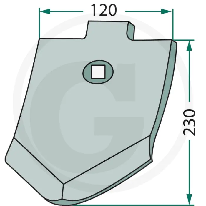 Schaarpunt 120 x 10 mm - lemken, saphir, diverse