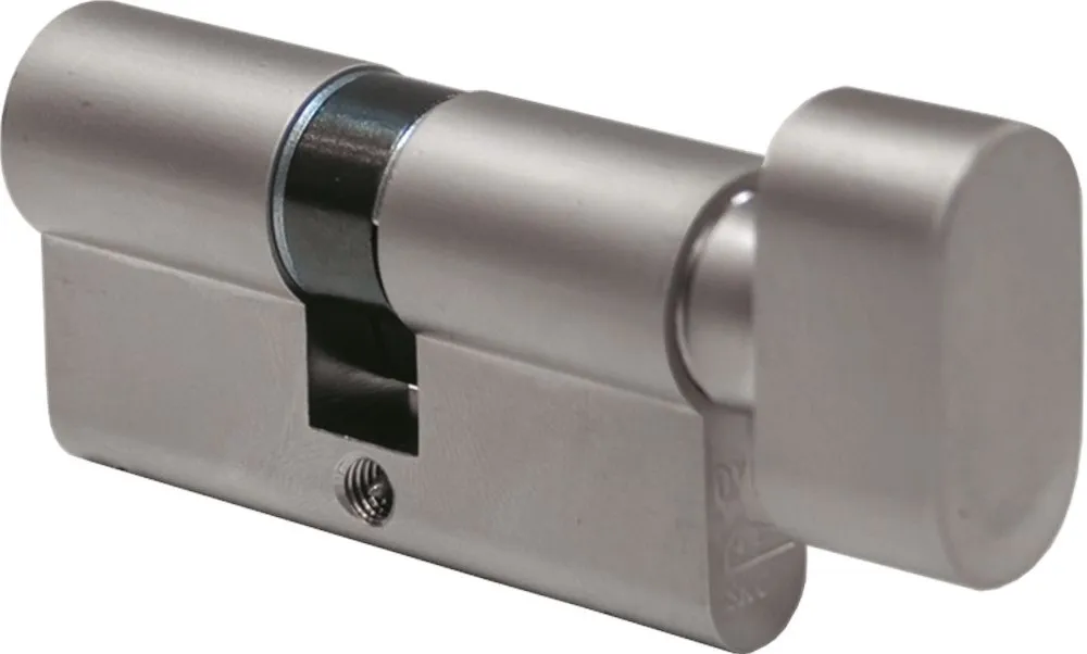 SERVICECYLINDER KNOP ** OXLOC O5 mat vernikkeld*    boorbelemmering*