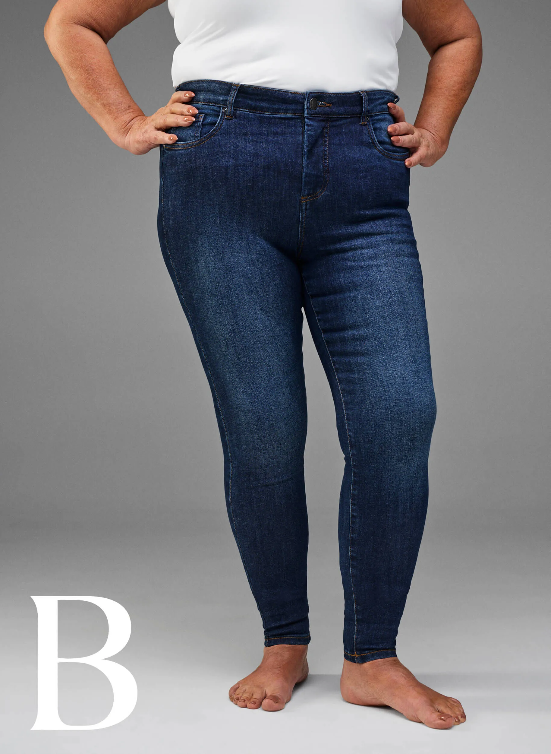 Super smalle jeans met hoge taille
