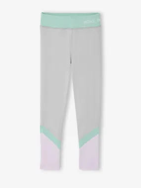 Vertbaudet  Sportlegging met strokken van technisch material meisjes - gemêleerd grijs
